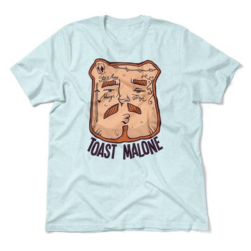 Toast Malone Men/Unisex T-Shirt in Heather Ice Blue color